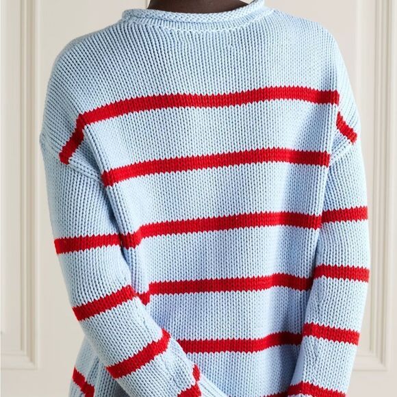 La Ligne Marina blue red striped cotton sweater XXS - Picture 2 of 5